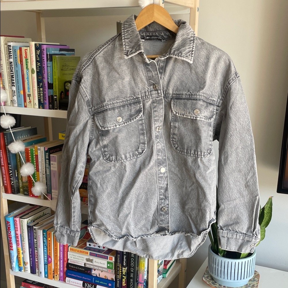 Zara Gray Denim Jacket